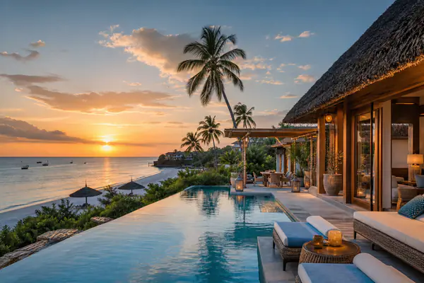 Nungwi north coast luxury beach in Zanzibar — premium villa investment corridor