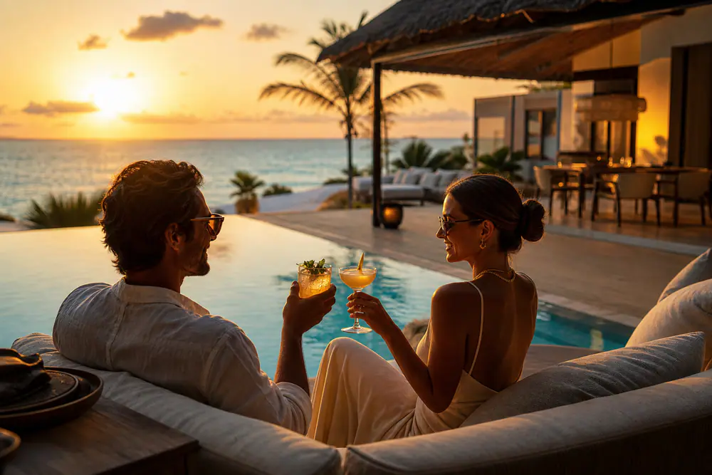 Luxury vacation villa rental in Zanzibar with private pool and Indian Ocean sunset views