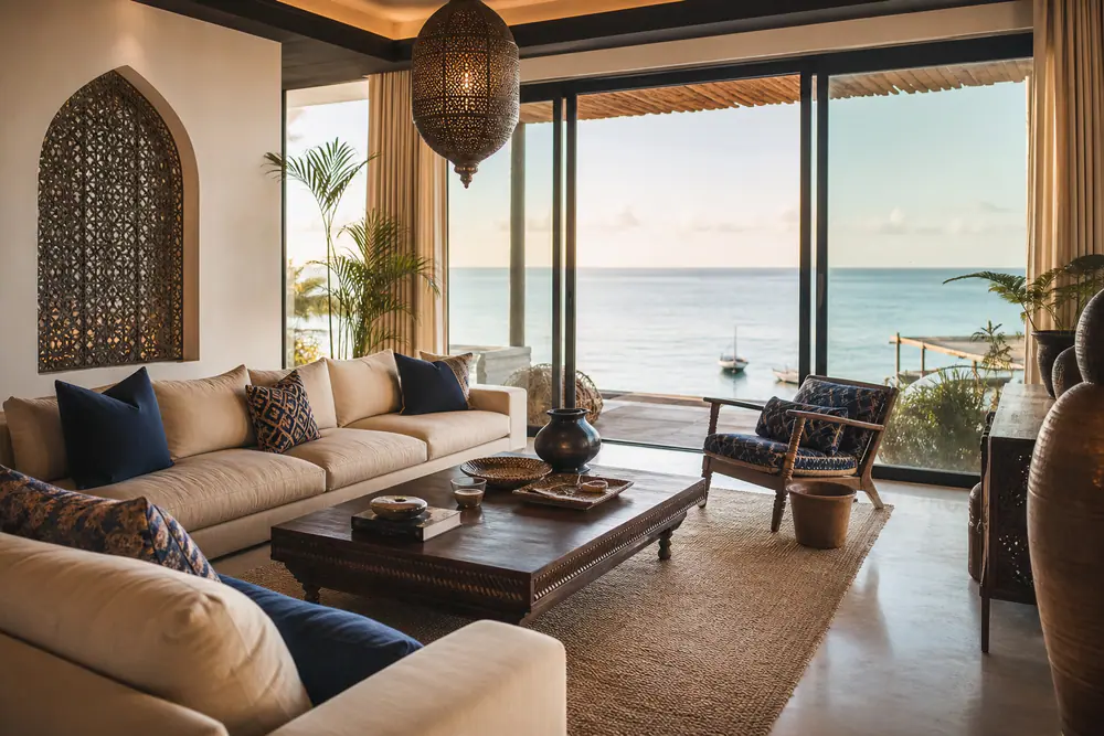 Long-term expat luxury living in a furnished Zanzibar villa with ocean views