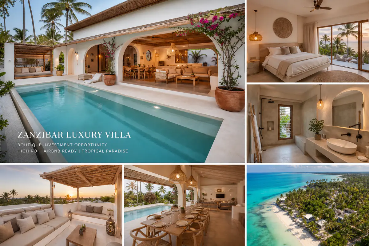 Airbnb-ready luxury villa in Zanzibar designed for short-stay rental income